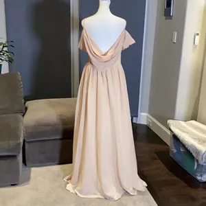 Women’s Chiffon Off the Shoulder Formal Gown Medium NWOT thumbnail 6
