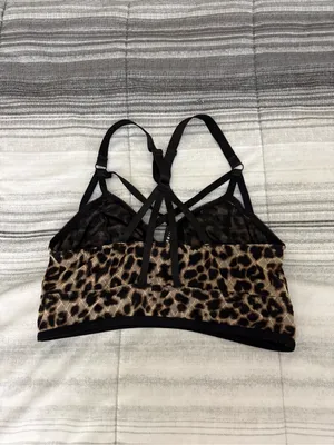 torrid Leopard-Print Strappy Bralette - Brown/Black thumbnail 2