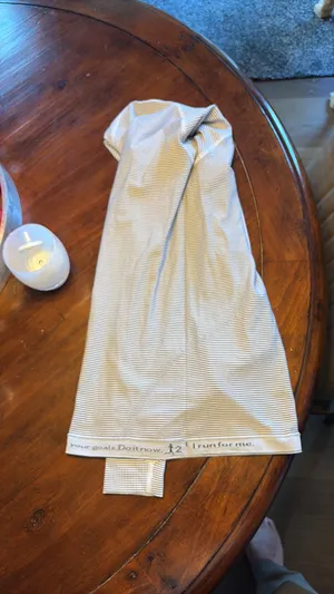 Lululemon Top Long Sleeve Swiftly Tech Striped Black White thumbnail 5