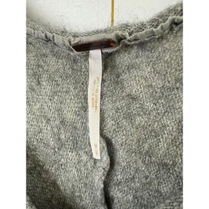 Free People Gray Wool Blend Slouchy Scrunch Sleeve Sweater - Size - Medium thumbnail 5