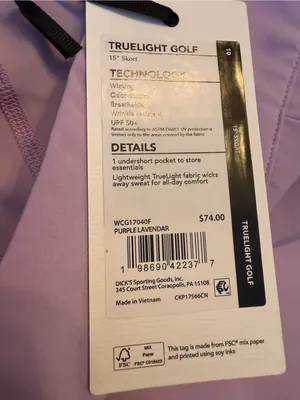 New Calia lavender Pleated Skort Skirt Size 10 L Pickleball Golf Tennis NWT thumbnail 12