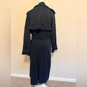 NWT SKIMS boyfriend fleece oversized trench coat size small in Onyx thumbnail 8