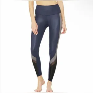 ALO Yoga Blue black and Gray Leggings Moisture-Wicking Comfort thumbnail 7