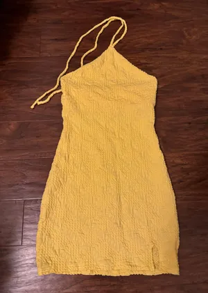 Yellow Halter Dress thumbnail 1