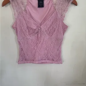 Y2K Women's Lace V-Neck Camisole Tank Top - Light Pink thumbnail 3