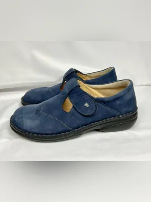 Finn Comfort Nashville Blue Mary Jane Clogs Nubuck Suede Size 40 T Strap thumbnail 2