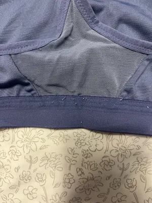 Nike Dri-FIT Indy Women's Light-Support Padded V-Neck Sports Bra in a blue/purple color thumbnail 4