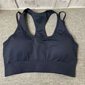 Suuksess Womens Large Black Stretchy Racerback Sports Bra Workout Exercise thumbnail 1