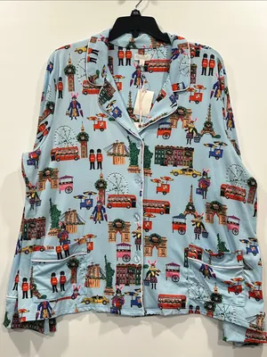 Beauty Sleep Social Eloise Cozy Pajama Set 2pc NEW Holiday Hopping XXL thumbnail 4