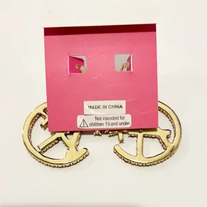 ♥️✨BETSEY JOHNSON A Plus Red Rhinestone Crystal Drop Earrings School Teacher thumbnail 4