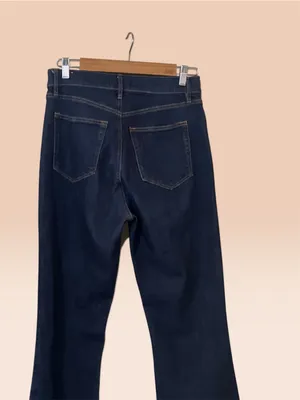 LOFT The Slim Flare Jeans Dark Wash Front Seam Size 28/6 thumbnail 6