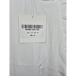 ​NWT Selfie Leslie Come Alive String Detail Deep V-Neck Mini Dress White M AU 10 thumbnail 6