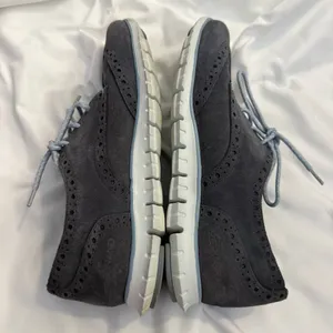 EUC Cole Haan ZEROGRAND Suede Wingtip Oxford Lace-up Shoes thumbnail 4