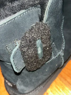 UGG Women’s Black Suede Shearling Cuff - Mini Bailey Buckle Boots size 10 thumbnail 5