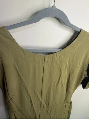 Everlane Olive Short-Sleeve Tie-Waist Jumpsuit thumbnail 9