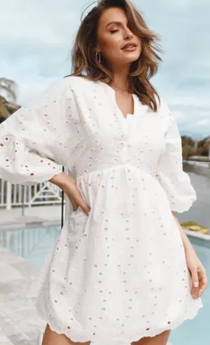Petal & pup white eyelet dress size medium thumbnail 1
