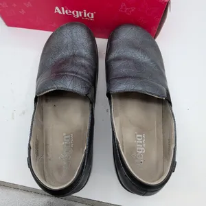 Alegria Keli Sketchy Leather Slip On Professional Shoes Grey Black Women 41 10.5 thumbnail 9