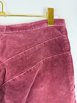 Prairie Underground Yr Arrow Pants Burgundy Wine Corduroy Wide Leg Size Small thumbnail 13