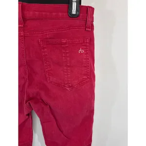Rag & Bone High Rise Skinny Jeans Red‎ Size 28 Cropped Tencel Blend thumbnail 8