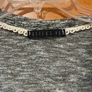 Anthropologie Potter's Pot Gray Button Front Cardigan thumbnail 2