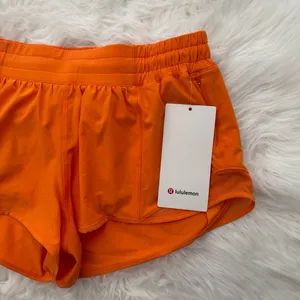 Lululemon Hotty Hot Low Rise Lined Short 2.5" Lit Orange Size 8 thumbnail 5
