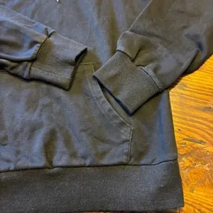 Ladies Small Black Hoodie with Butterfly Patch thumbnail 3