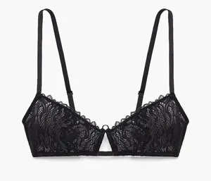 Savage X Fenty Large Black Lace Fast Lane Fashion Bralette thumbnail 4