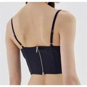 Urban Outfitters Women's Black Satin Corset Top Women's sz. S thumbnail 2