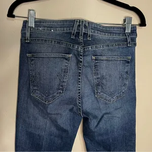 McGuire Gainsbourg Exposed Button Fly Raw‎ Gem Crop Denim Jeans thumbnail 11