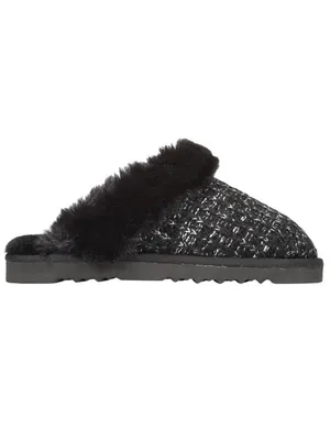 NWT Style & Co Rayaa Quilted Faux Fur Slippers 10021612600 Black Beauty 5M thumbnail 2