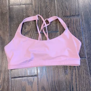 Pink athletic sports bra size medium thumbnail 2