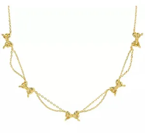 Kendra Scott | Gold Bow Strand Station Necklace thumbnail 1