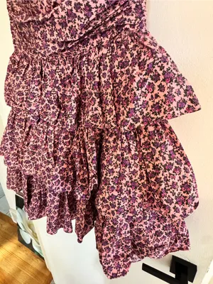 Betsey Johnson Pink Floral Tiered Ruffle Dress thumbnail 7