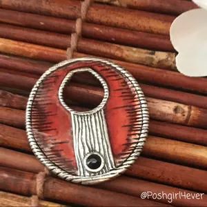 Chico’s Red Enamel Pendant Only thumbnail 2