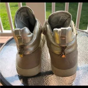 Madden Girl Silver Gold Hi Top Shoes 7 Women thumbnail 5