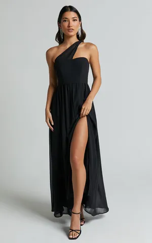 New Showpo Amorette Maxi Dress One Shoulder Detail Gown Dress Size XL MSRP $129 thumbnail 5