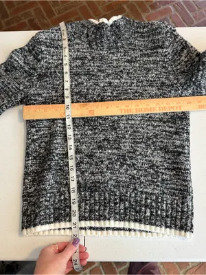 Madewell Marled‎ Mockneck Sweater Black And White Marl 2025 size small wool thumbnail 8