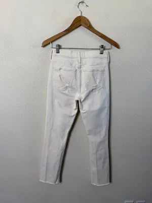 Mother Superior‎ The Flirt Chew Ankle Straight Leg Jeans Womens Size 24 thumbnail 7