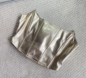 Vestique Sofie the label gold Metallic top thumbnail 2