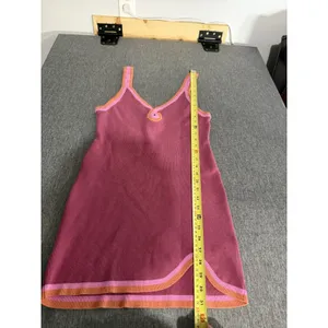 Free People Beach Pink Blair Sweater Knit Mini Dress Sz L Vacation Coastal thumbnail 6