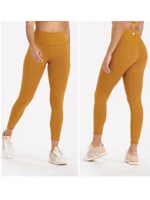 NWT VUORI Rib Studio Dark Golden Leggings thumbnail 2