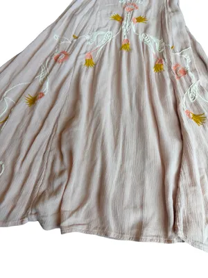 Intimately Free People Blush Pink Embroidered Boho Swing Dress X-Small Women's thumbnail 7