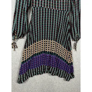 Maeve Size 4 Dress Long‎ Sleeve Geometric Faux Wrap Colorful Womens A-Line thumbnail 8