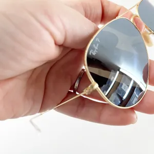 Ray-Ban Gold Metal Frame Aviator Sunglasses thumbnail 3