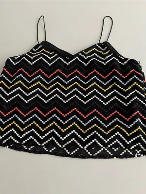 Wayf multicolor chevron cami top XL thumbnail 2
