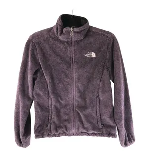 The North Face Womens Jacket Fleece Full Zip Pockets Mock Neck Purple Size S thumbnail 1