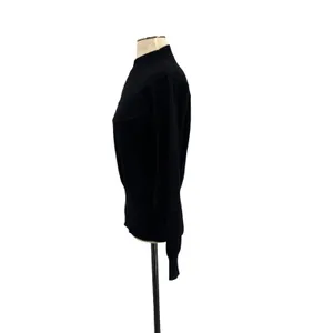 Bogner Vintage 90s Ski Mock‎ Neck Wool Blend Logo Sweater Black Size Small thumbnail 7