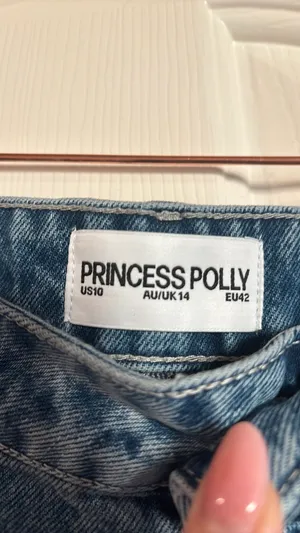 Princess Polly Denim Shorts High-Waisted thumbnail 3
