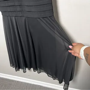 R&M Richards Women Gown 6P Black Rhinestone Ruched‎ Formal Mermaid Maxi Dress thumbnail 5