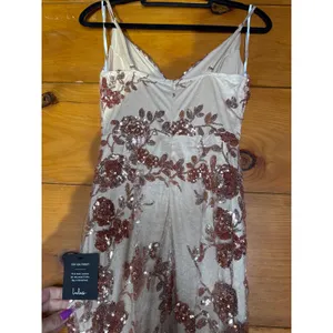 NWT Lulus Shine Language Rose Gold Sequin Mermaid Dress Ball Banquet Gala Sz XS thumbnail 6